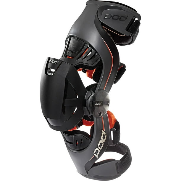 POD K1011-230-YM Unisex-Child K1 Knee Brace Grey//Orange, Youth Medium Left